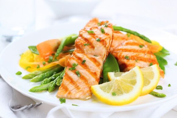 Pescado al horno - comida dietética